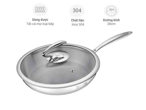 chảo inox kalite kl828v 28cm (1) chảo inox kalite kl828v 28cm