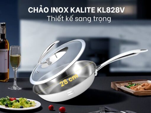 chảo inox kalite kl828v 28cm
