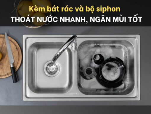 chậu inox malloca ms 2076ep