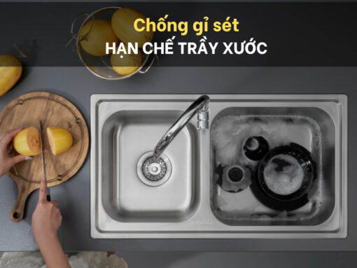 chậu inox malloca ms 2076ep