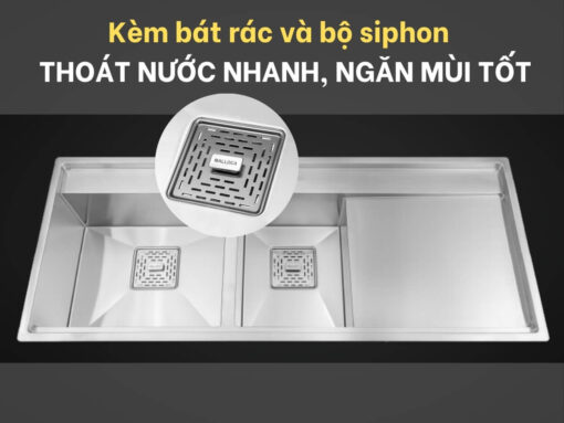 chậu inox malloca ms 6306 st