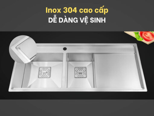 chậu inox malloca ms 6306 st