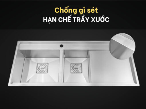 chậu inox malloca ms 6306 st