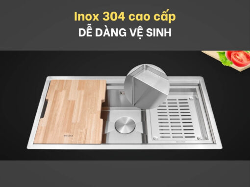 chậu inox malloca ms 781
