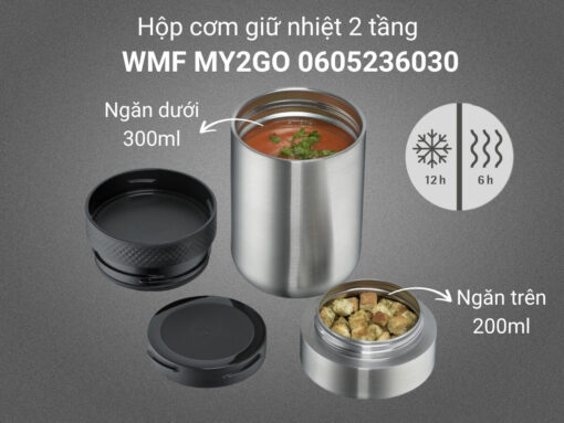 hộp cơm giữ nhiệt 2 ngăn wmf my2go 0605236030 (2) hộp cơm giữ nhiệt 2 ngăn wmf my2go 0605236030