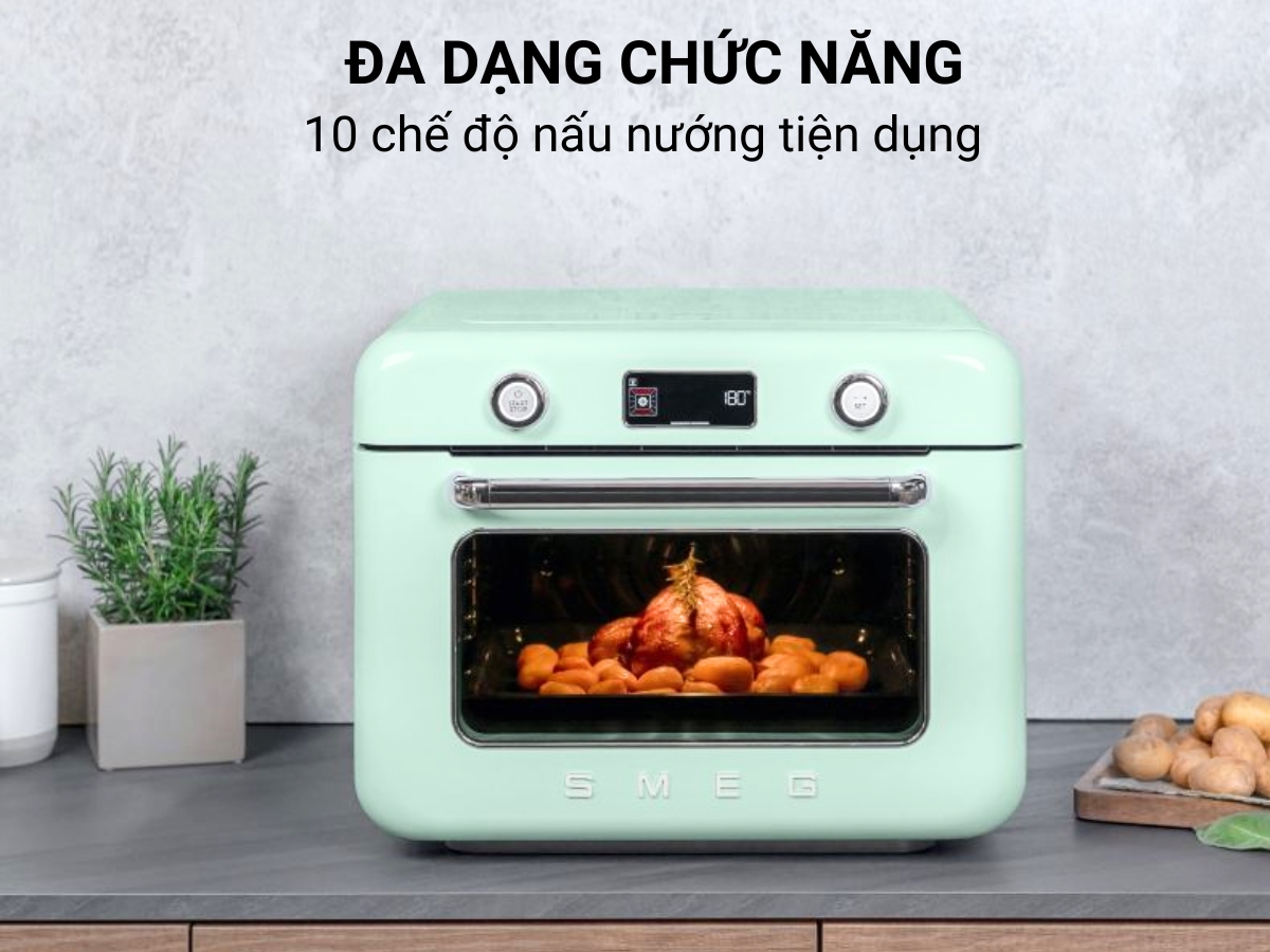lò nướng kèm hấp smeg cof01pgeu