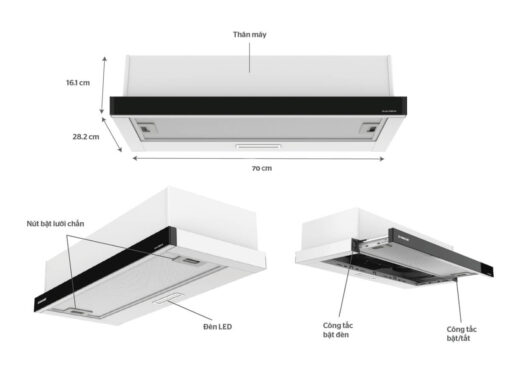 máy hút mùi sunhouse shb6128 Máy hút mùi Sunhouse SHB6128