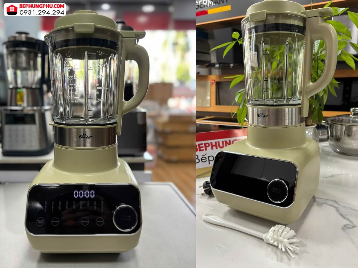 Máy làm sữa hạt Bear SB-SH17V trang bị cối xay thuỷ tinh dung tích lớn đến 1.75 lít,