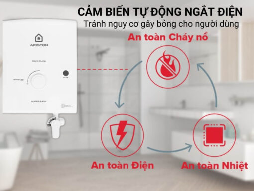 máy nước nóng ariston aures easy 4.5p 3s