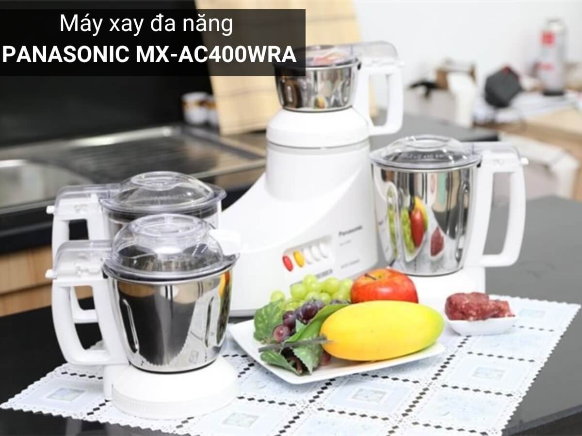 Máy xay đa năng Panasonic MX-AC400WRA thiết kế hiện đại, dễ sử dụng