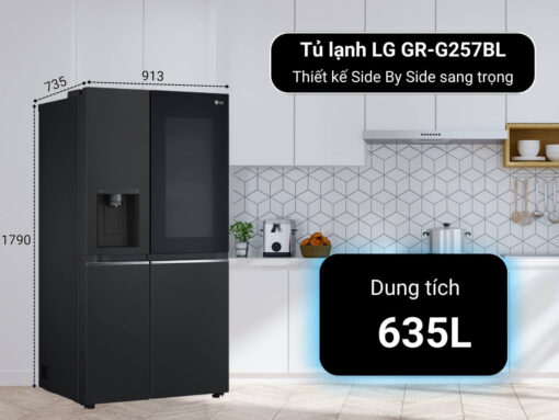 tủ lạnh lg gr-g257bl inverter 635l