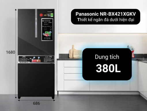 tủ lạnh panasonic nr-bx421xgkv inverter 380l