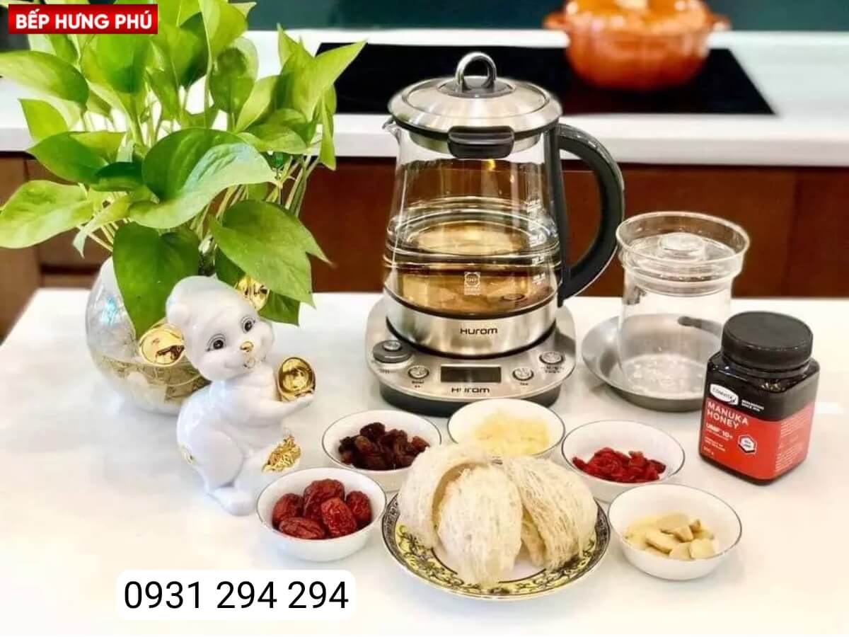 ấm pha trà chưng yến hurom tm-p02fss