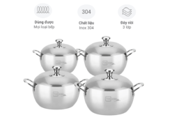 bộ nồi fivestar 4 món hình quả táo