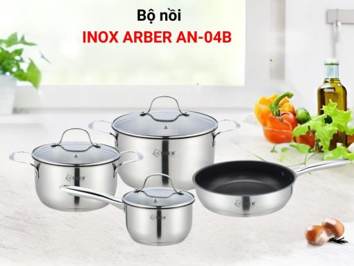 bộ nồi inox arber an-04b 4 món