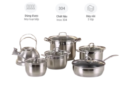 Bộ nồi inox Kaisa Villa KV-6666 6 món