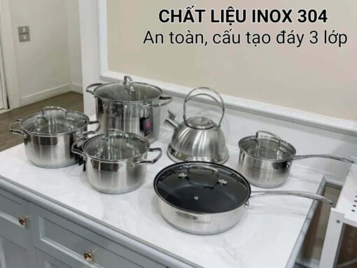 bộ nồi inox kaisa villa kv-6666 6 món