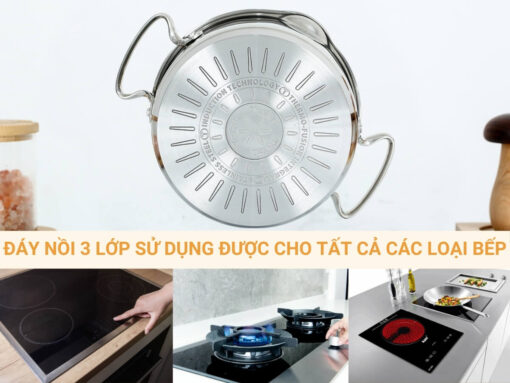 bộ nồi tefal duetto plus g719s674 3 món