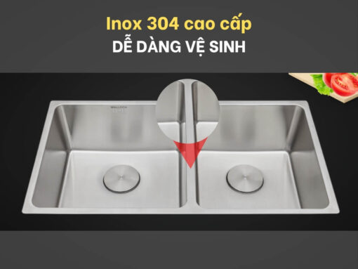chậu inox malloca ms 6081