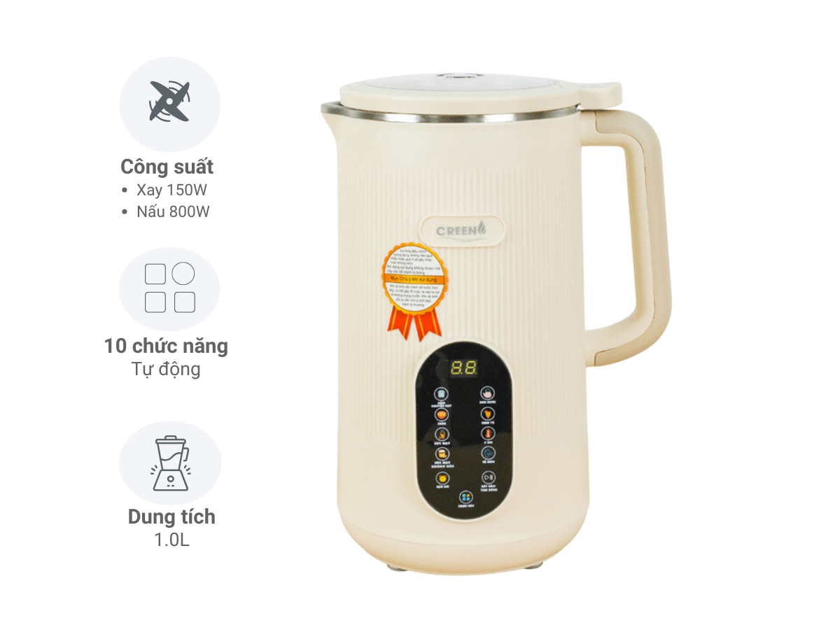máy làm sữa hạt creen cr-1000 pro (kem)