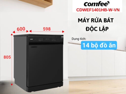 máy rửa chén comfee cdwef1401hb-w-vn máy rửa chén comfee cdwef1401hb-w-vn