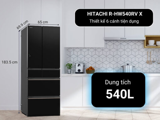 tủ lạnh hitachi r-hw540rv xk inverter 540l