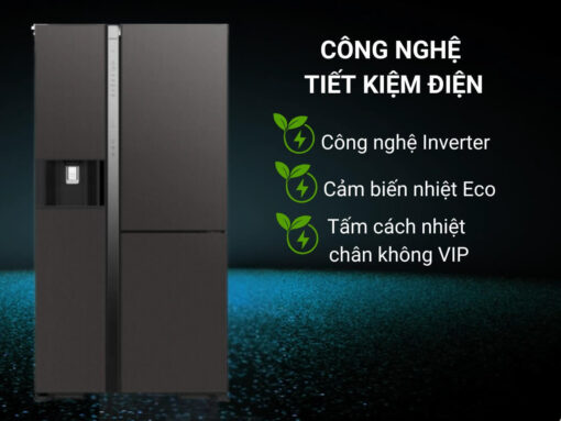 tủ lạnh hitachi r-mx800gvgv0 gmg inverter 569l