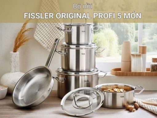 bộ nồi fissler original profi 5 món (vung kính)
