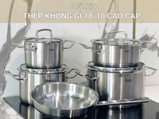 bộ nồi fissler original profi 5 món (vung kính)