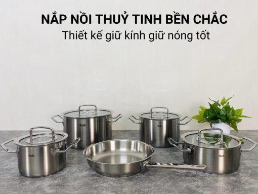 bộ nồi fissler original profi 5 món (vung kính)