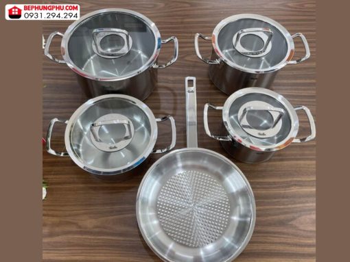 bộ nồi fissler original profi 5 món (vung kính)