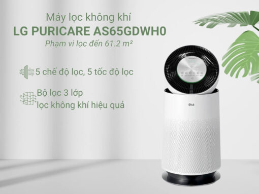 máy lọc không khí lg puricare as65gdwh0