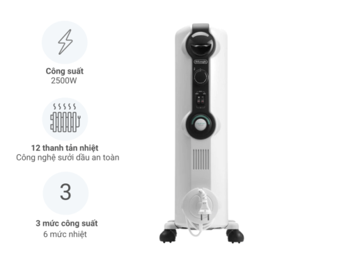 máy sưởi dầu delonghi trrs1225c (1) Máy sưởi dầu DeLonghi TRRS1225C