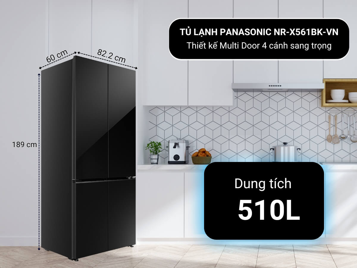 tủ lạnh panasonic nr-x561bk-vn inverter 510l 
