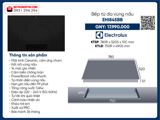 Bếp từ Electrolux EHI845BB