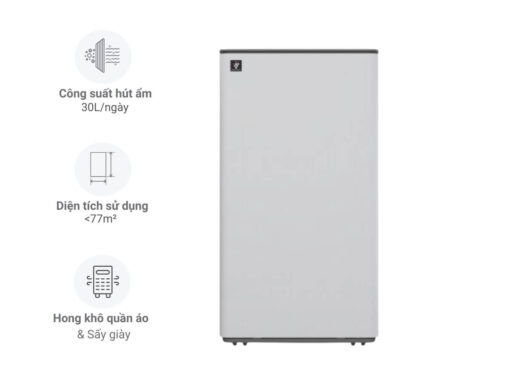 máy lọc không khí và hút ẩm sharp dw-t30fv-w