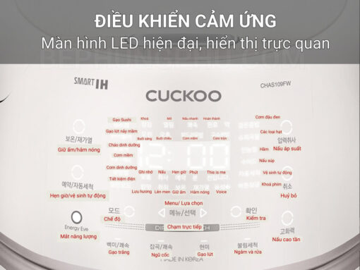 nồi cơm điện cao tần cuckoo crp-chas109fw