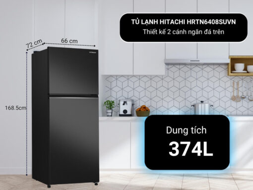 tủ lạnh hitachi hrtn6408suvn inverter 374l (2)