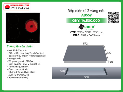 Bếp điện từ Arber AB559