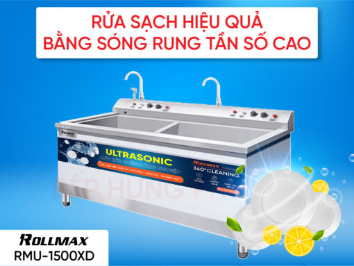 Máy rửa chén công nghiệp Rollmax RMU-1500XD