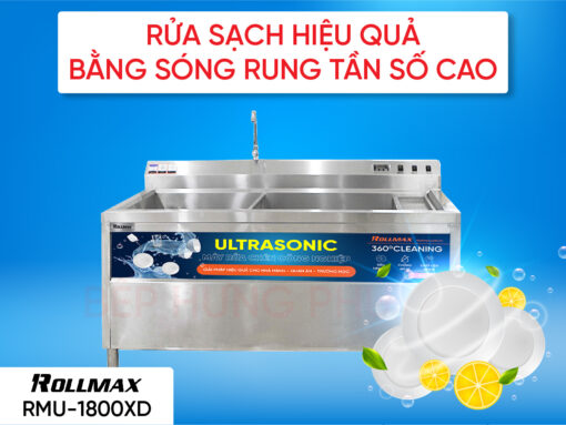 Máy rửa chén công nghiệp Rollmax RMU-1800XD