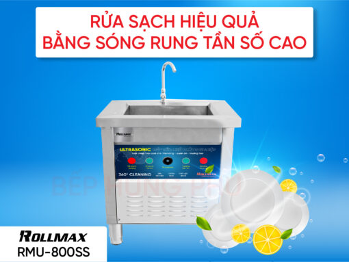 Máy rửa chén công nghiệp Rollmax RMU-800SS