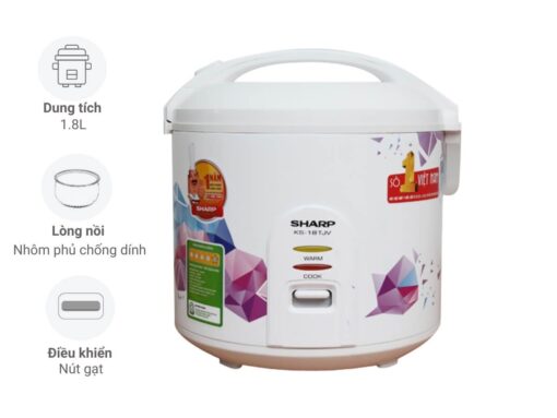 nồi cơm điện sharp ks-18tjv