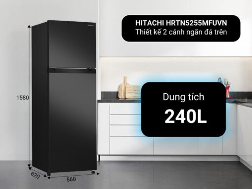 tủ lạnh hitachi hrtn5255mfuvn inverter 240l (2)