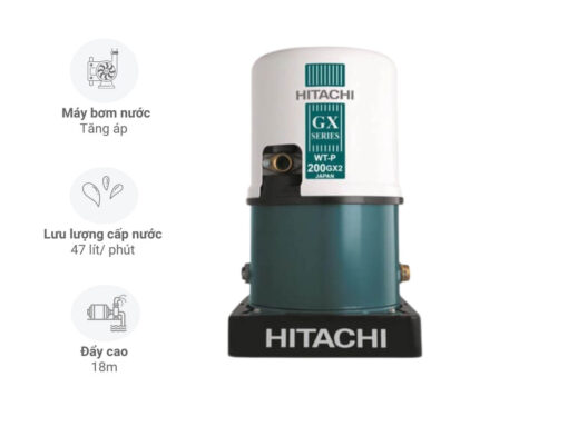 máy bơm nước tăng áp hitachi wt-p200gx2 (spv)