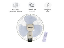 Quạt treo tường Nanoco NWF1610RC-BE