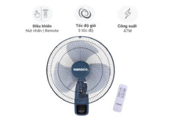 Quạt treo tường Nanoco NWF1610RC-BL