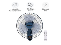 Quạt treo tường Nanoco NWF1612RC-BL