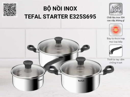 bộ nồi inox tefal starter e325s695 3 món (2)