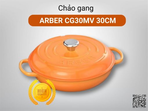 chảo gang arber cg30mv 30cm (2)